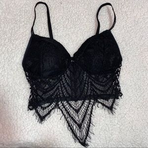 Black Lace front Bralette